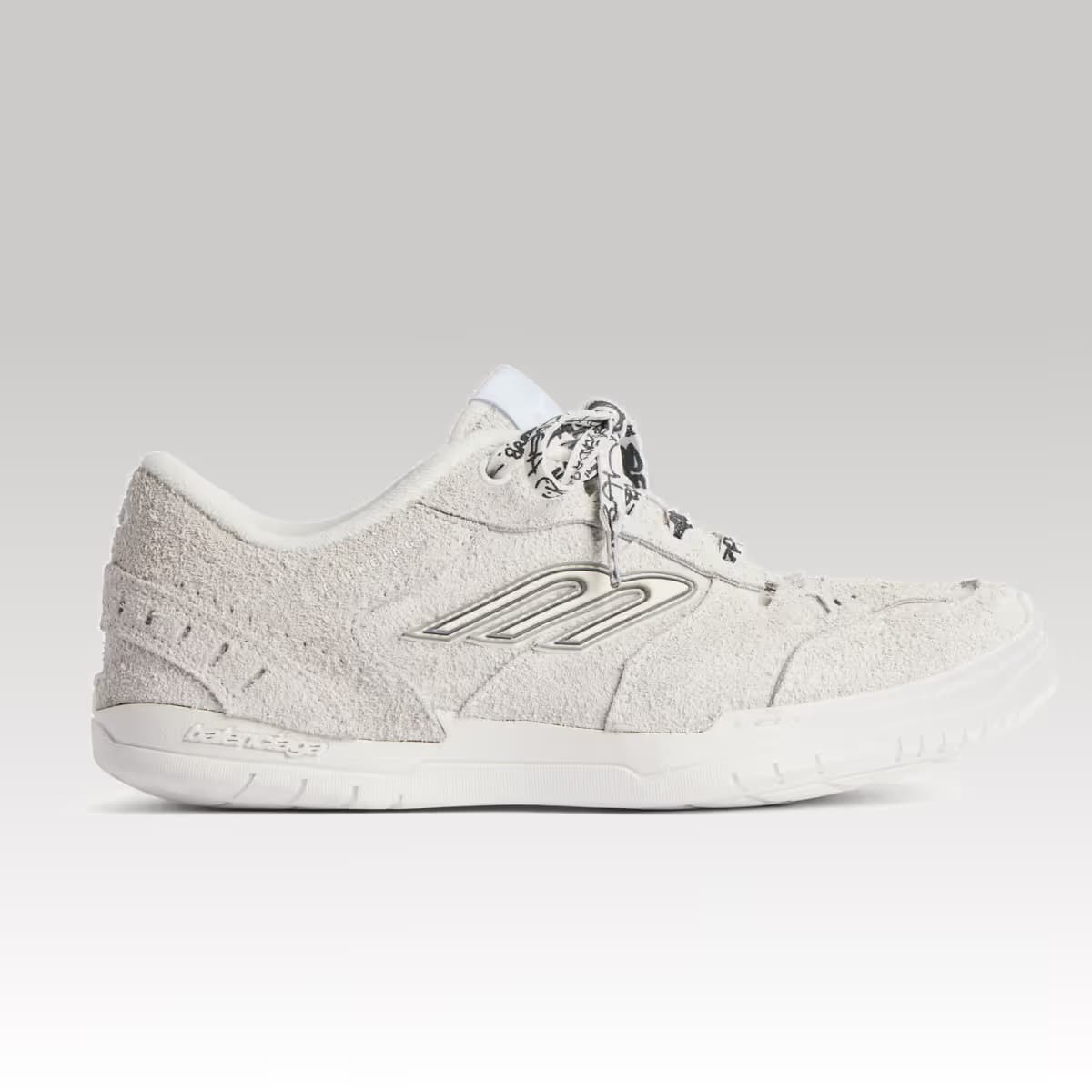 Balenciaga Hamptons Suede Sneaker in Off Whiteblack_00000