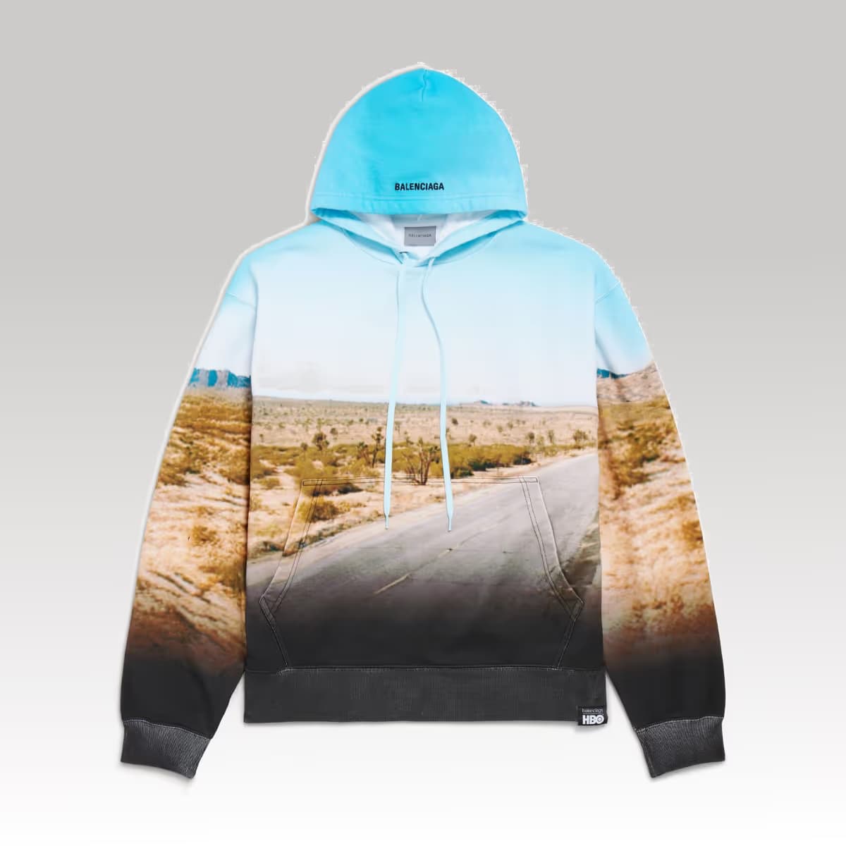 Balenciaga Remember Me Oversized Hoodie in White_00000
