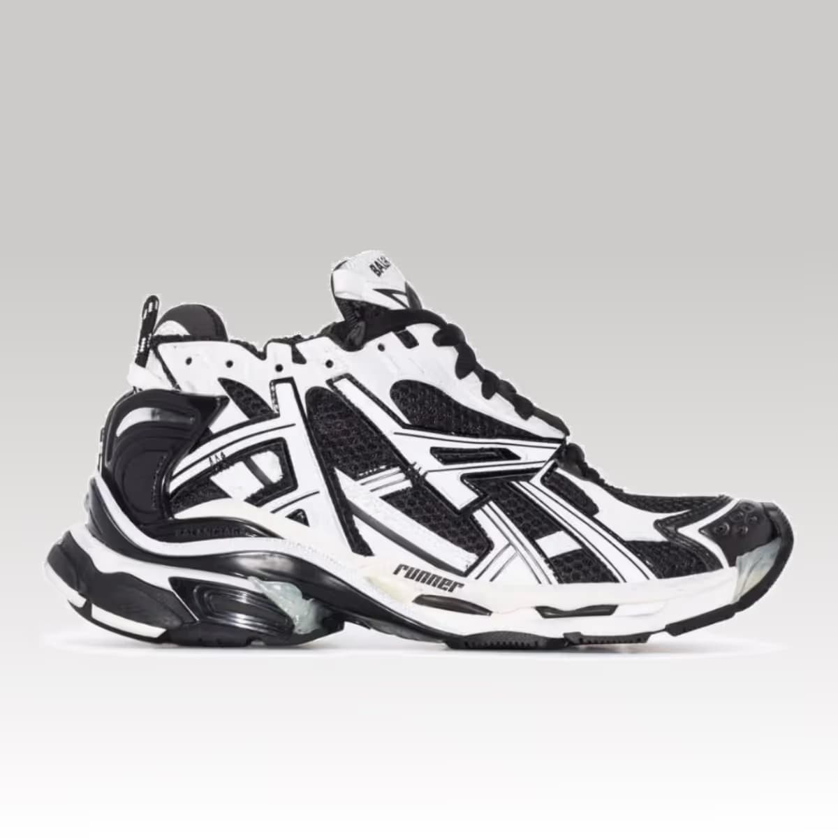 Balenciaga Runner Sneaker White e Black_00000