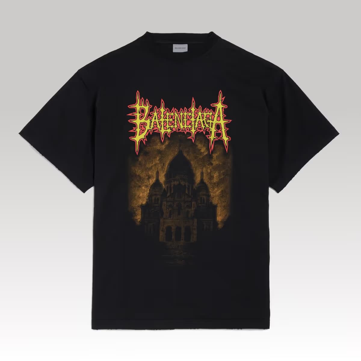 Balenciaga Sacré Coeur Oversized T-shirt in Black_00000