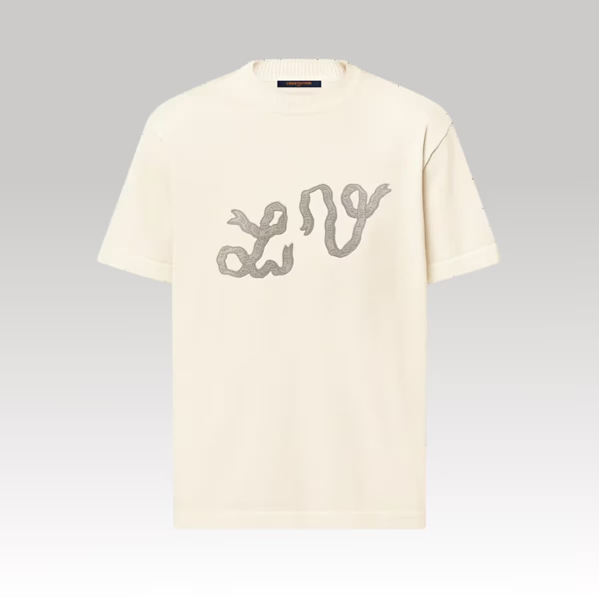 Embellished Short-Sleeved Cotton Crewneck_2_00000