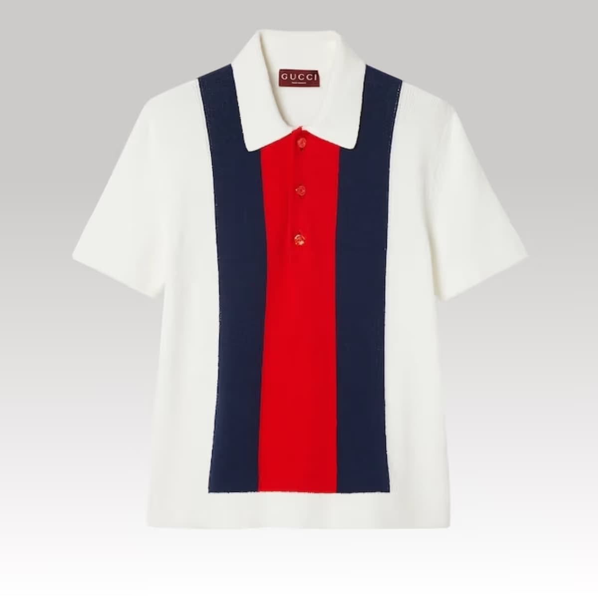 Gucci Cotton blend terry knit polo shirt_00000