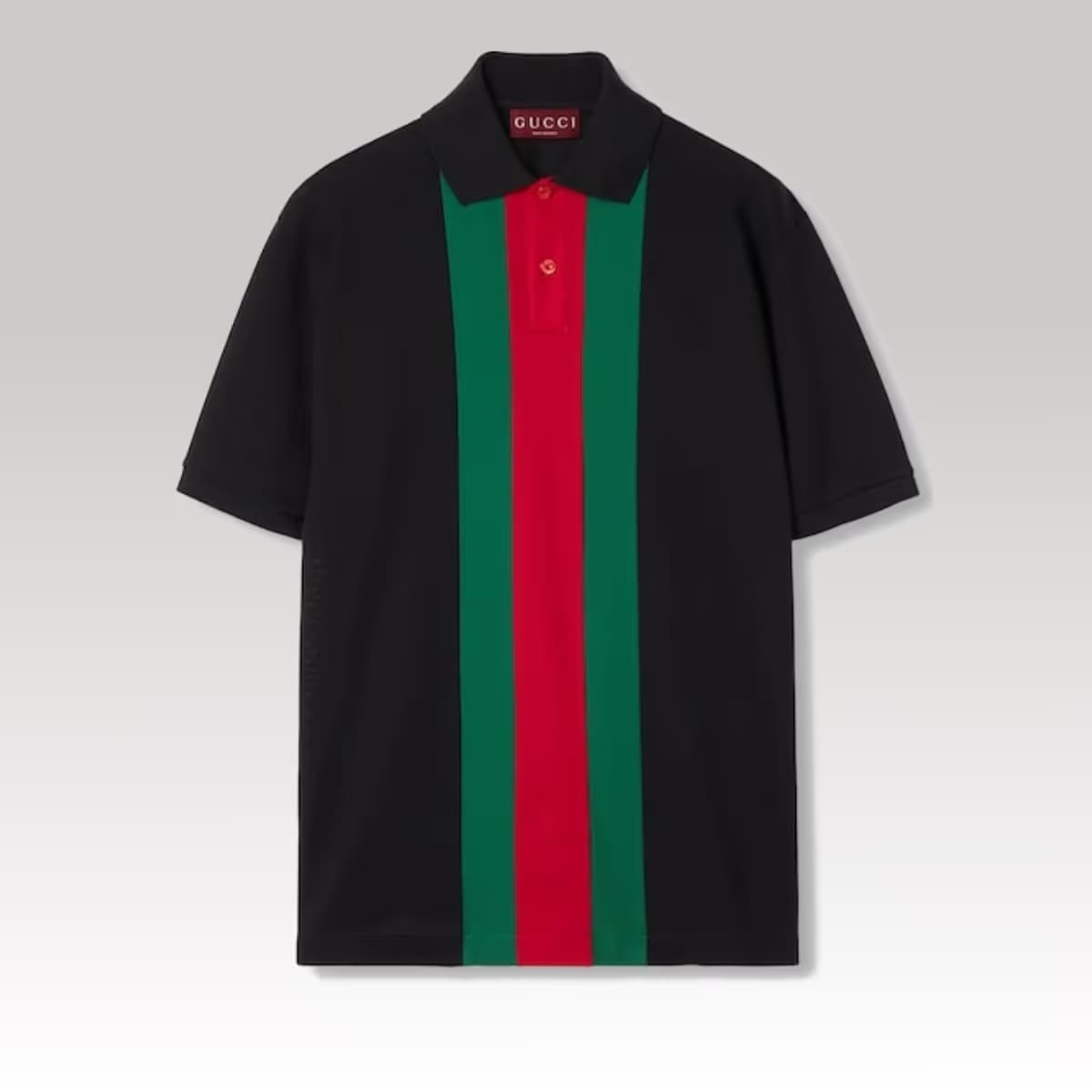 Gucci Cotton polo shirt with Web_00000