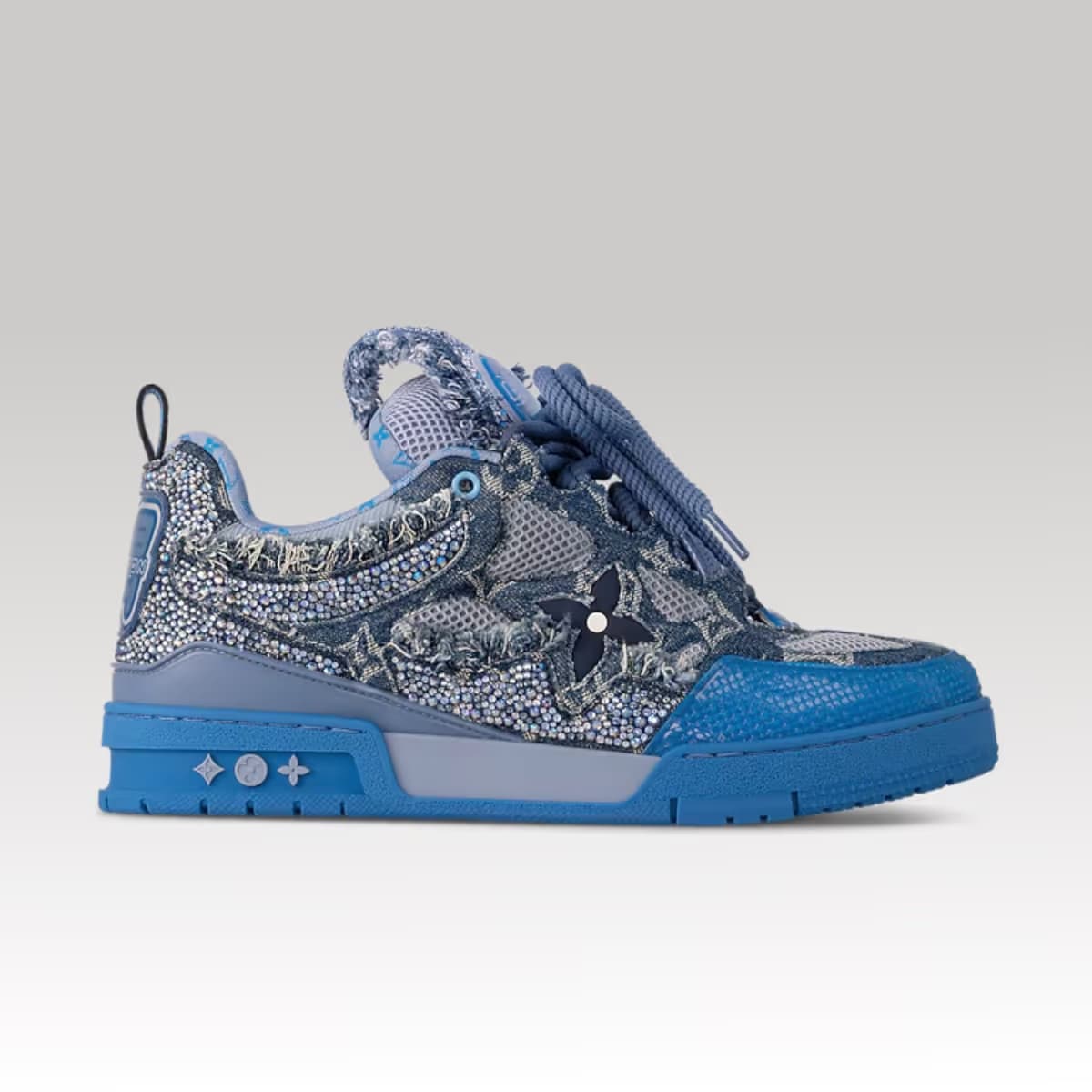 Louis Vuitton Skate Sneaker Blue Strass_3_00000