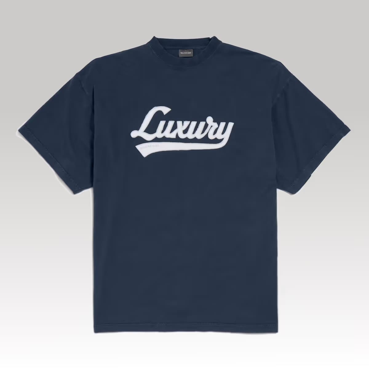 Luxury Script Oversized T-shirt Blue_00000