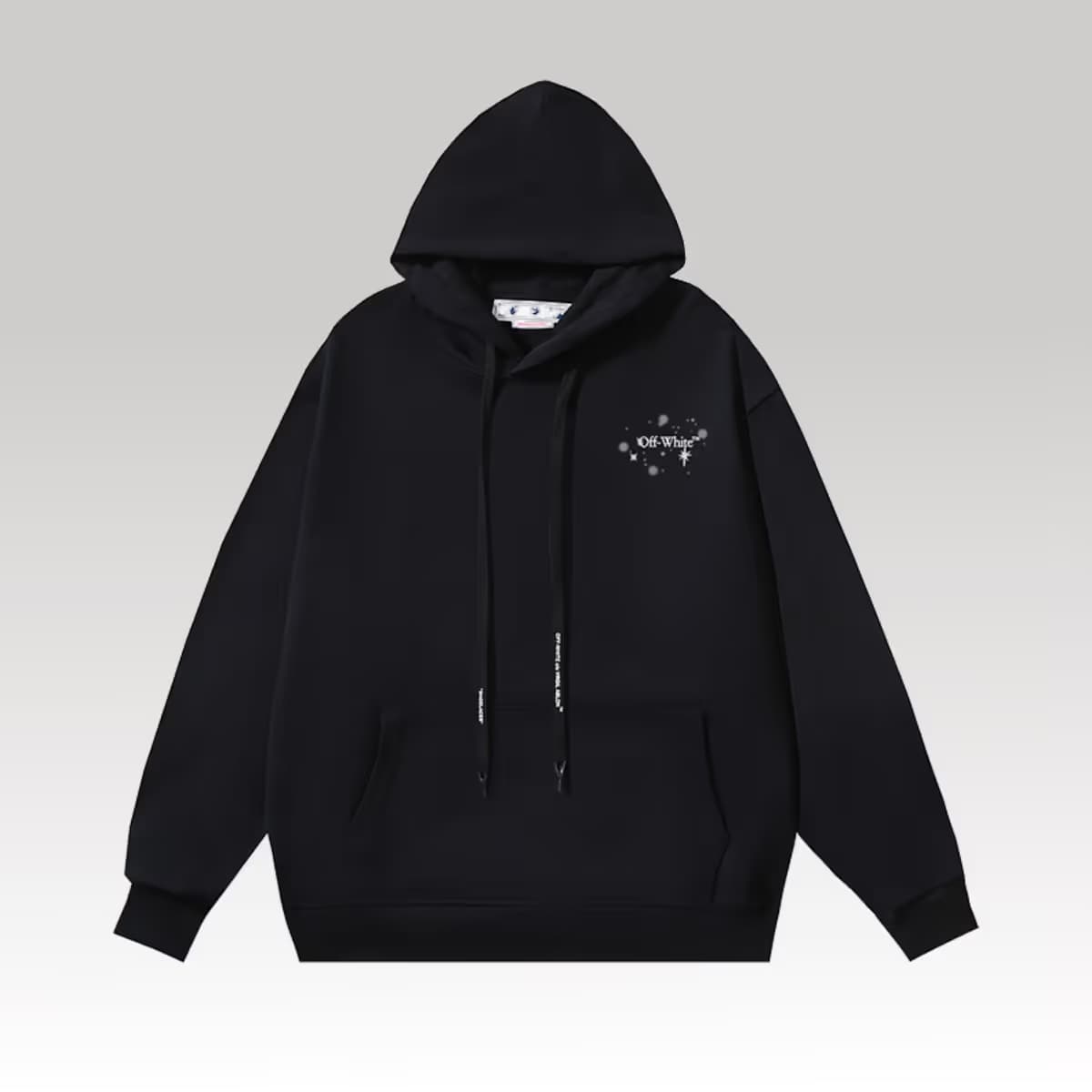 Off-White Bling Star Arrow-motif Cotton Hoodie_00000