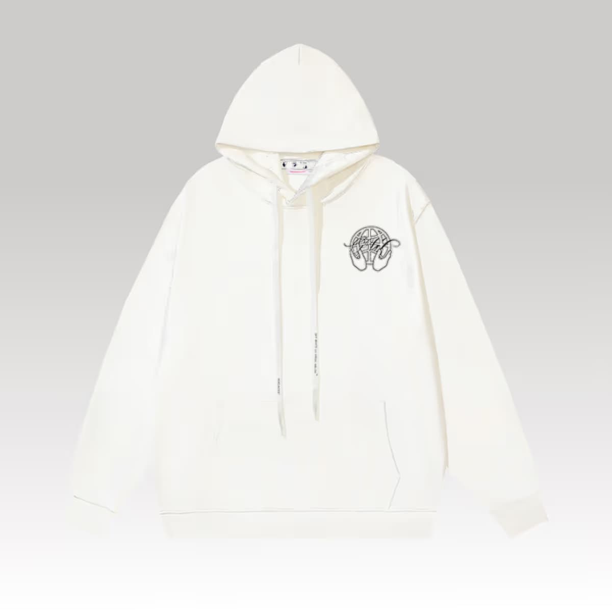Off-White Hand Arrow Boxy White Oversized Hoodie_1_00000