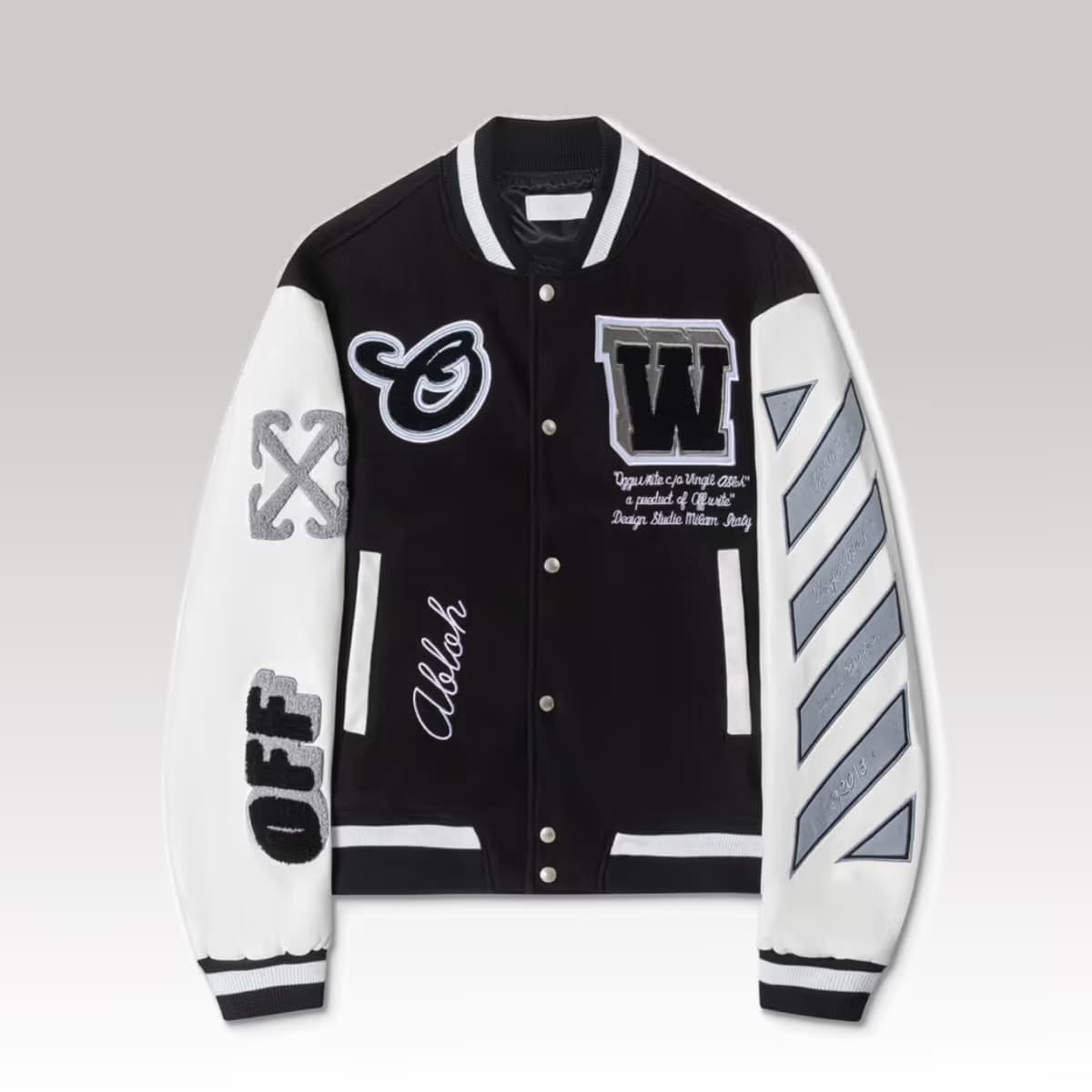 Off-White Lea Appliqué Varsity Jacket_00000
