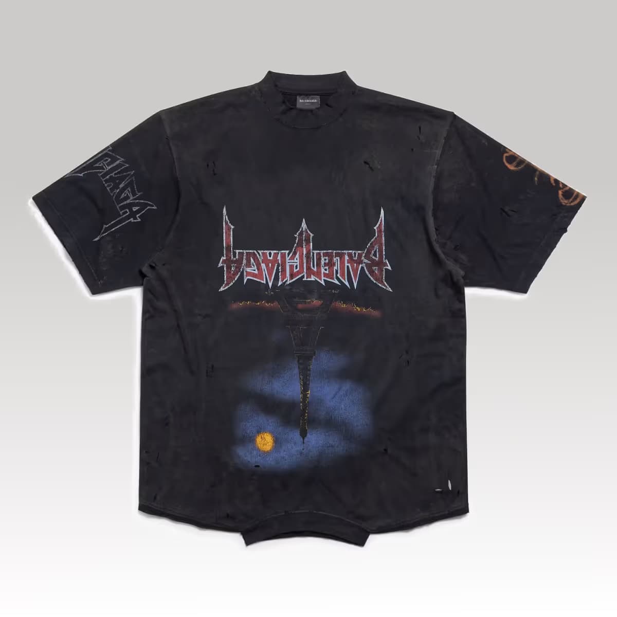 Paris Moon Upside Down T-shirt Oversized_3_00000