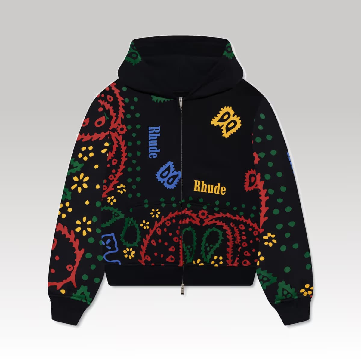 RHUDE BANDANA PRINT FULL-ZIP HOODIE_00000