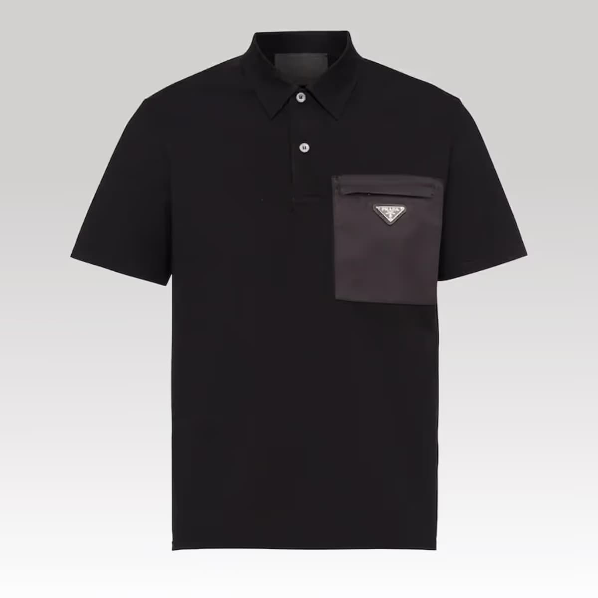 Stretch cotton polo shirt with Re-Nylon details_00000