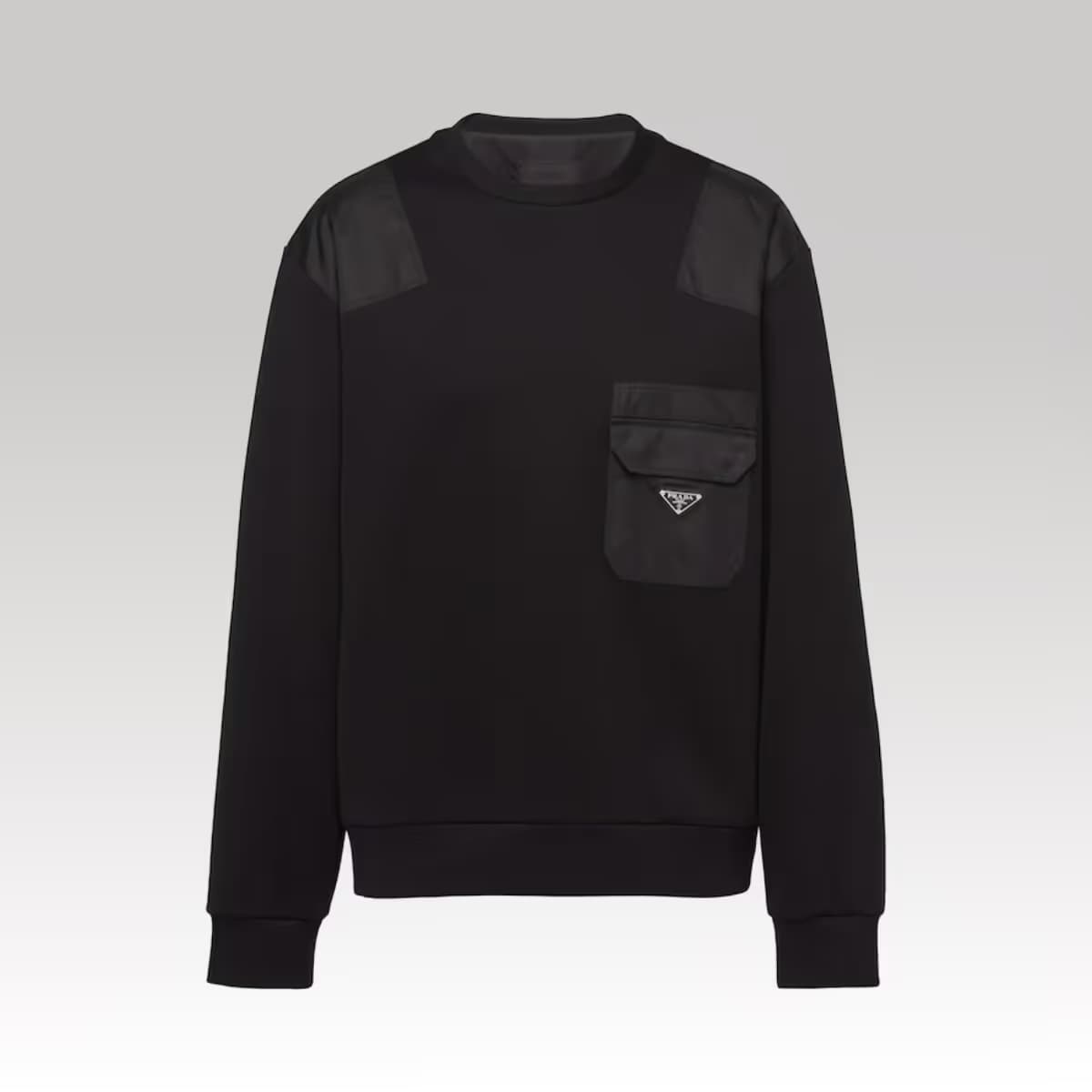Sweatshirt em algodão com detalhes em Re-Nylon_4_00000