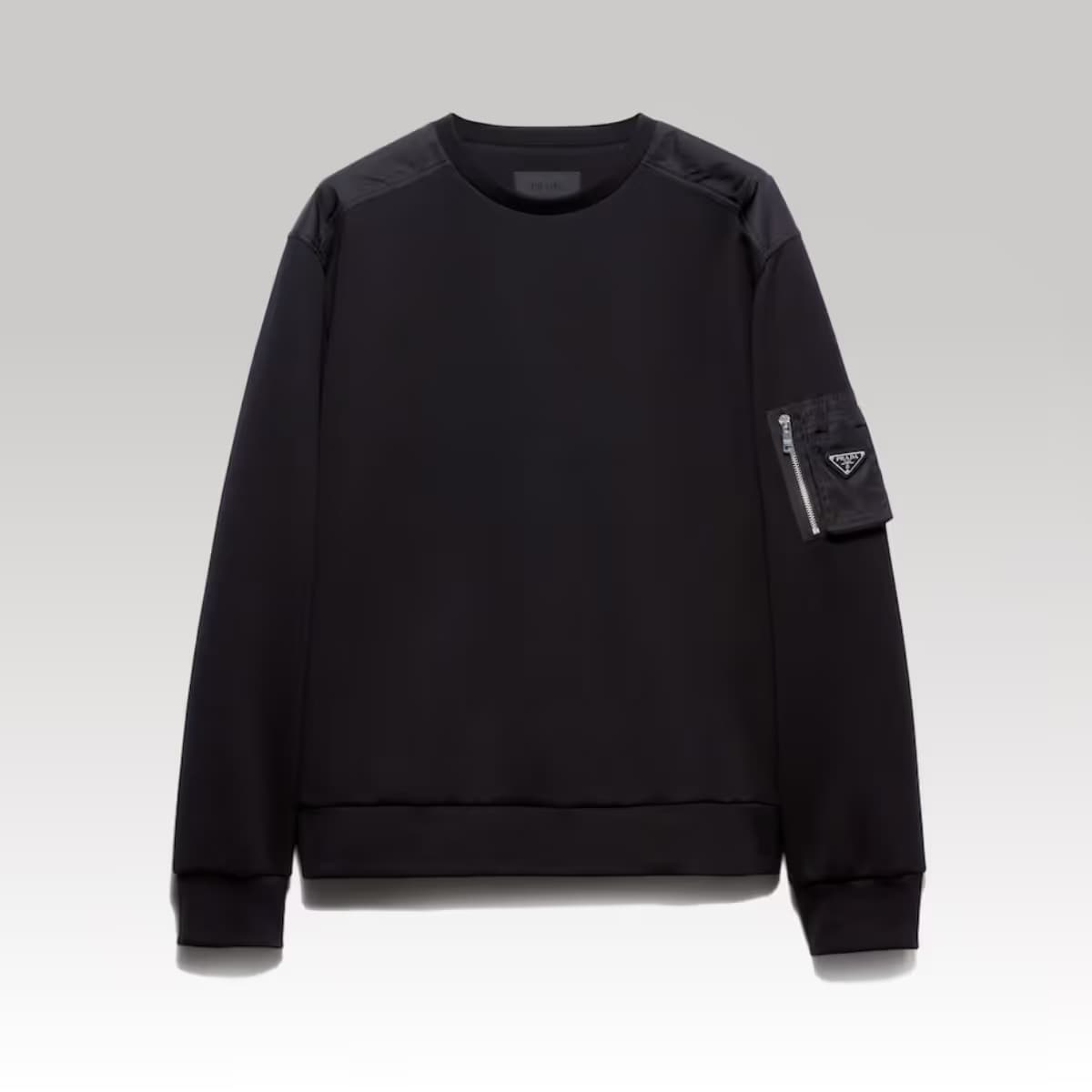 Sweatshirt em fleece de algodão e Re-Nylon_00000