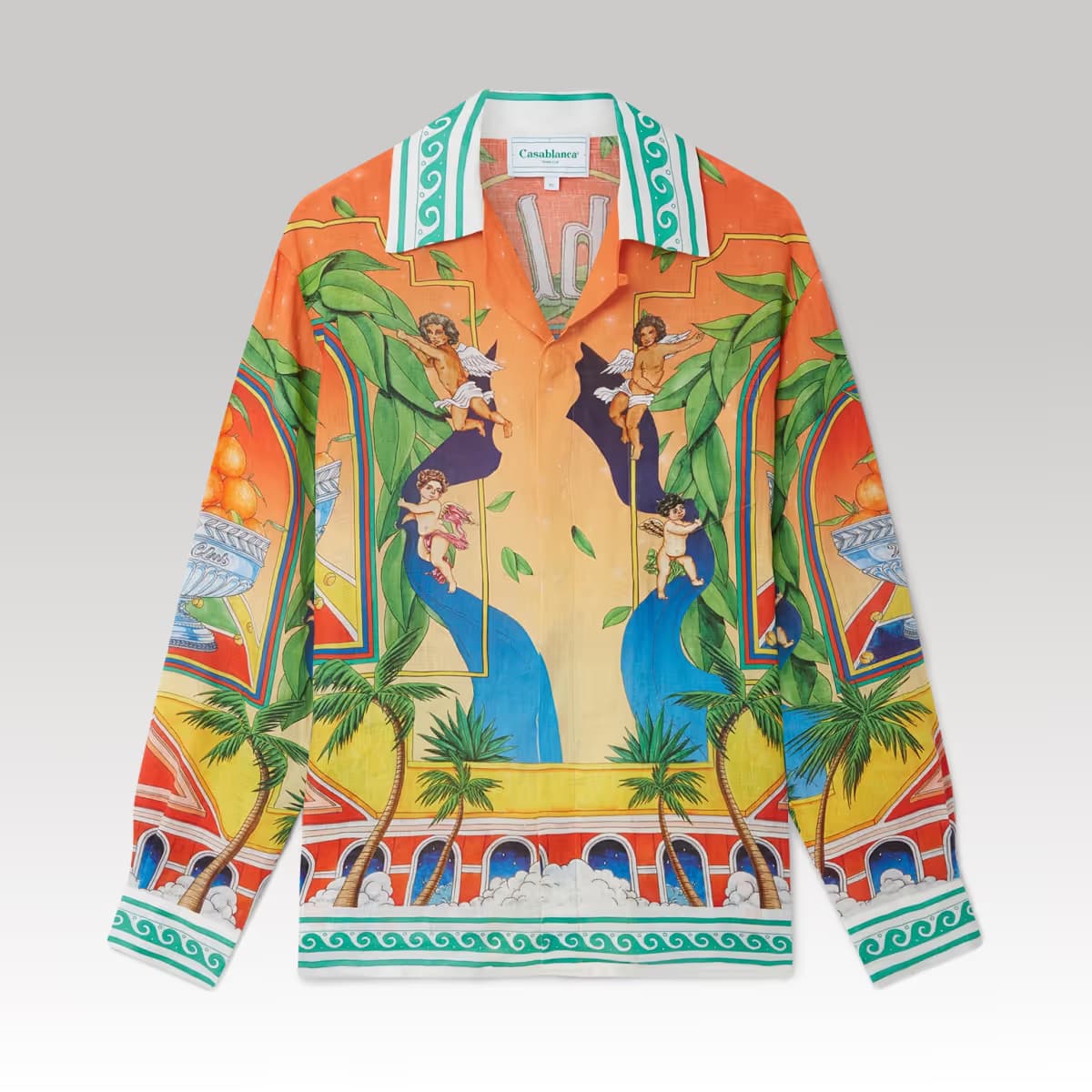 Trophy Orange Linen Shirt_1_00000