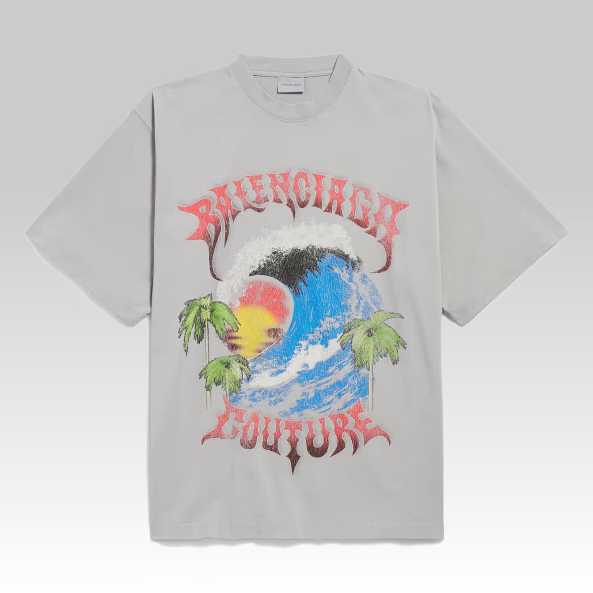 Vintage Surfer Oversized T-shirt in Balenciaga Grey_00000