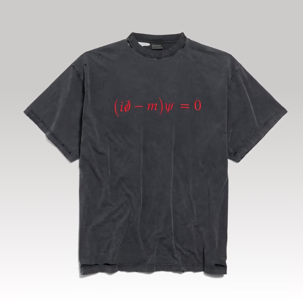 Balenciaga Dirac Equation Oversized T-shirt in Washed Blackred_00000