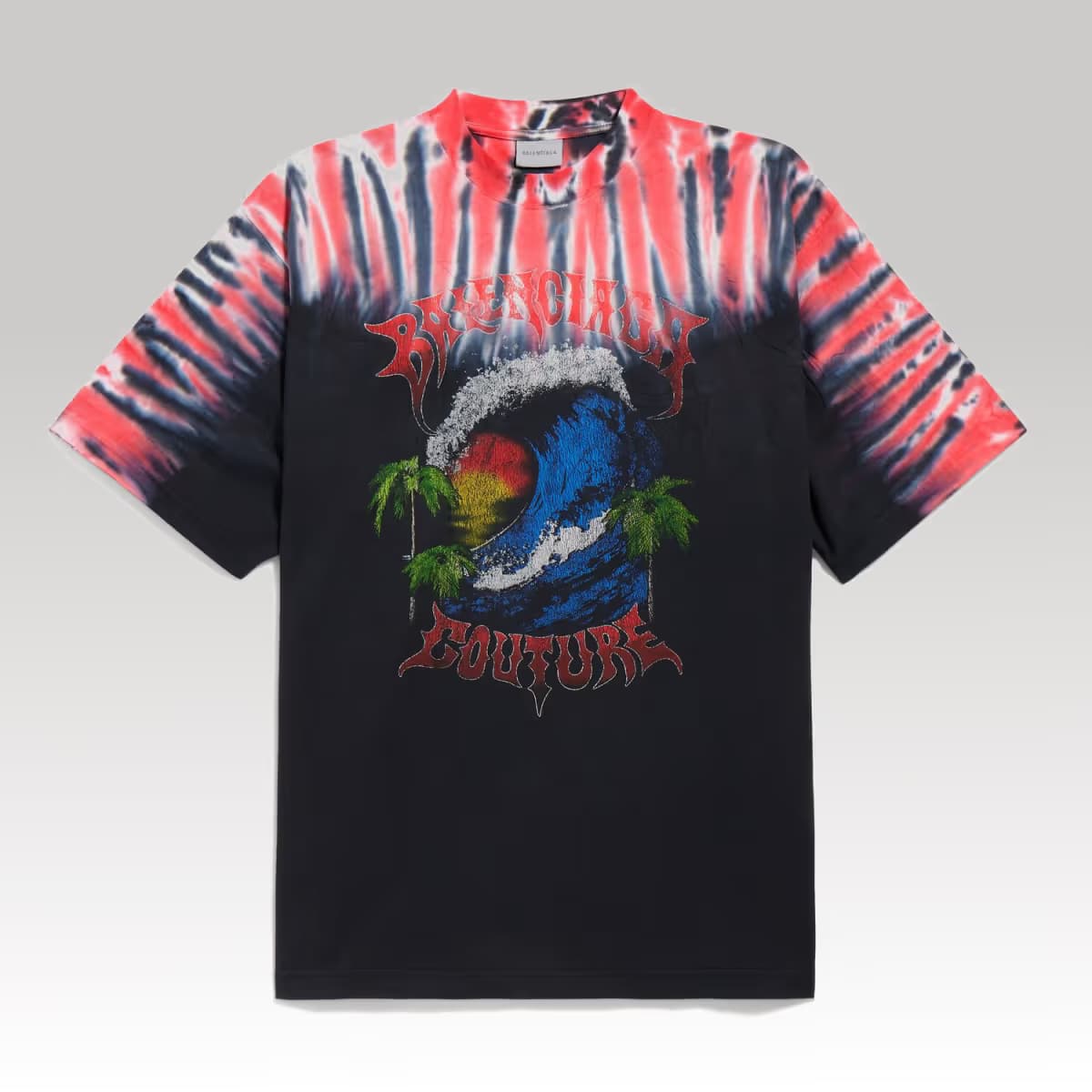 Balenciaga Extreme Tie Dye Medium Fit T-shirt in Black_00000