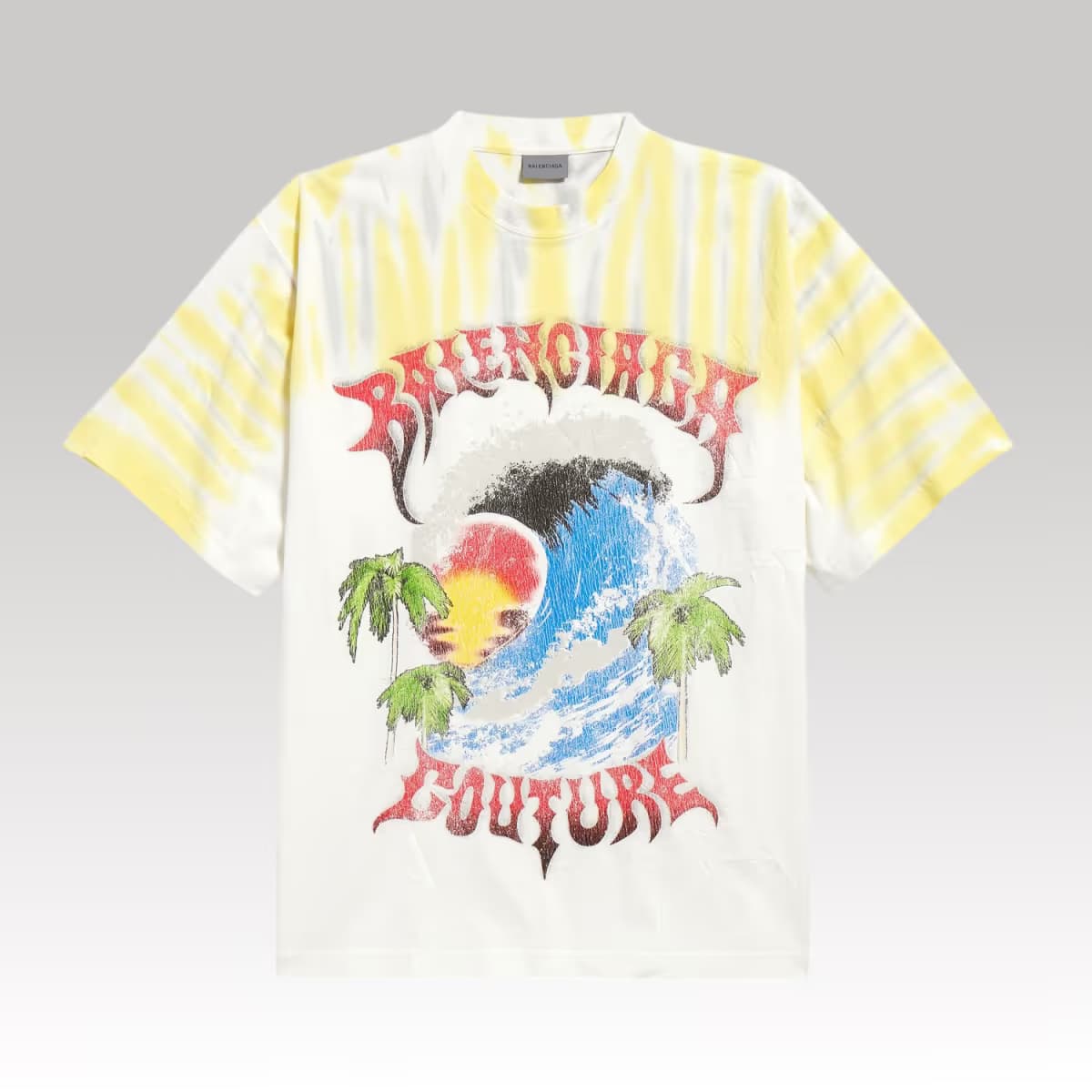 Balenciaga Extreme Tie Dye Medium Fit T-shirt in White_00000