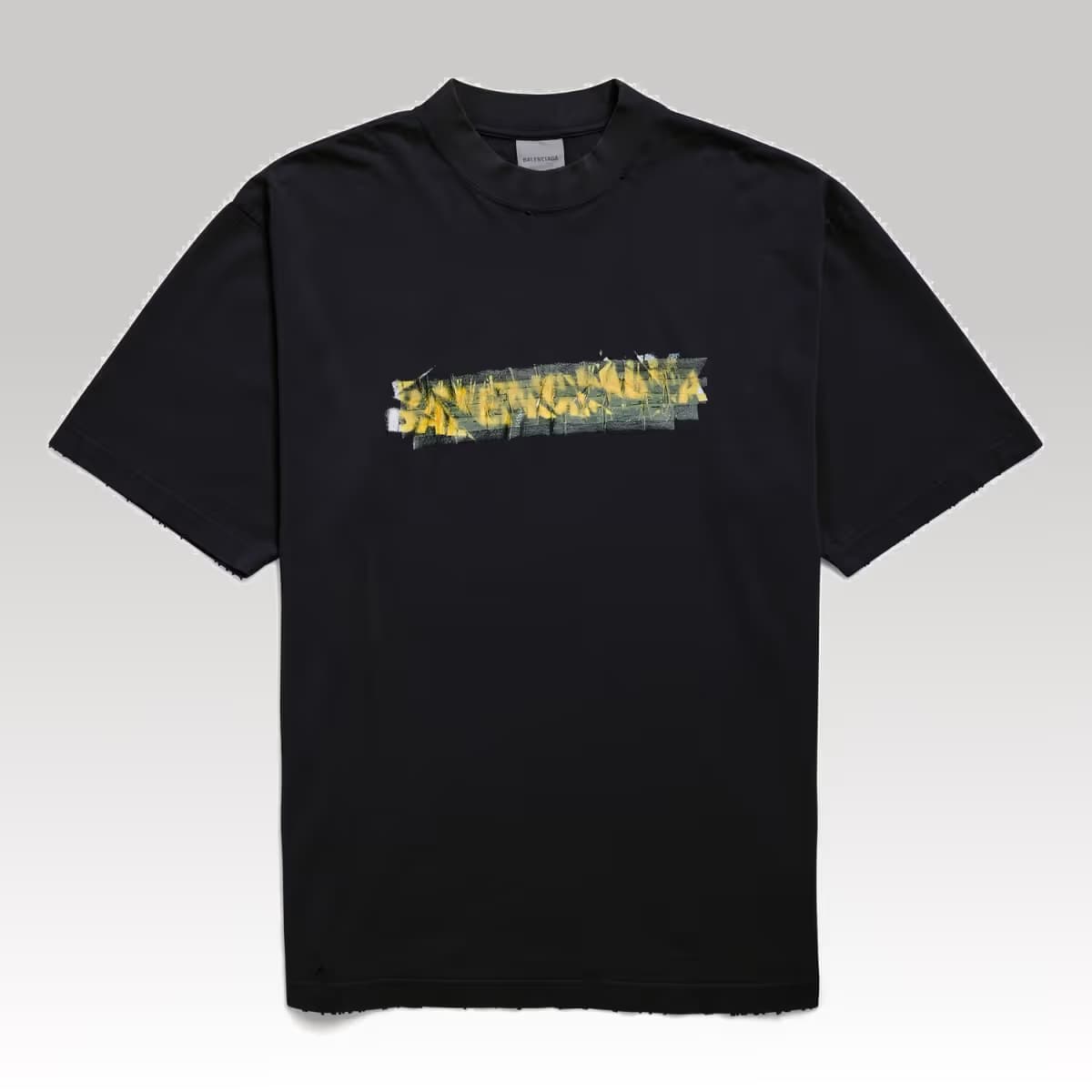 Balenciaga Messy Spray Medium Fit T-shirt in Black_1_00000