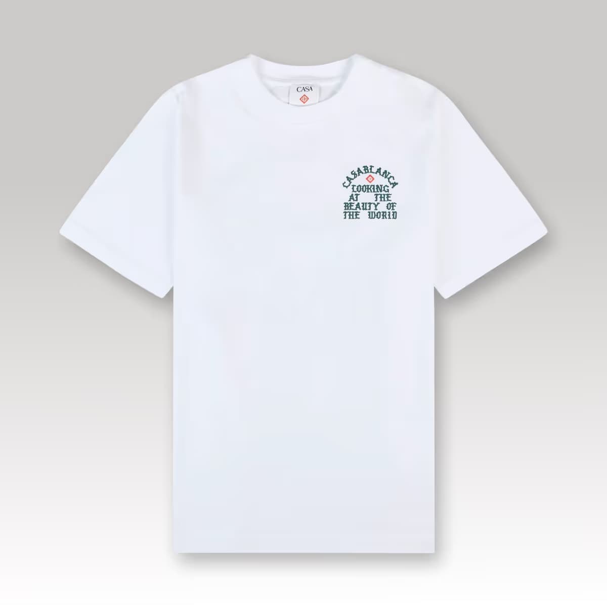 Looking At The Beauty Of The World Printed T-shirt White_00000
